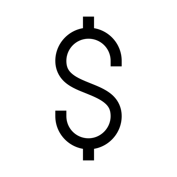 Dollar Sign Solid Vector