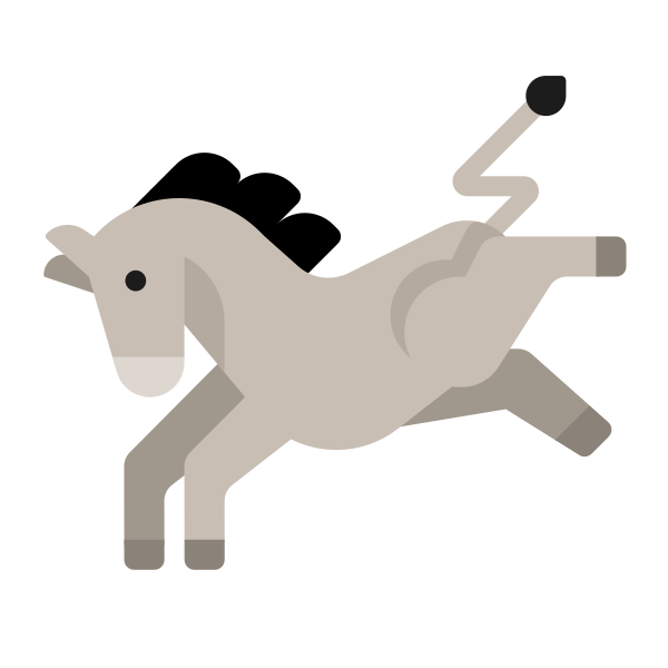 Donkey Flat Vector