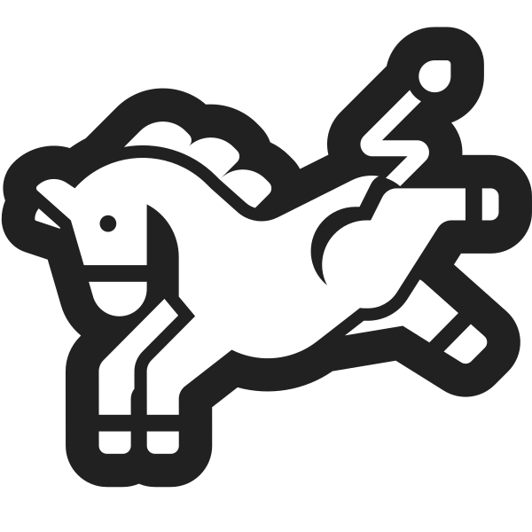 Donkey High Contrast Vector