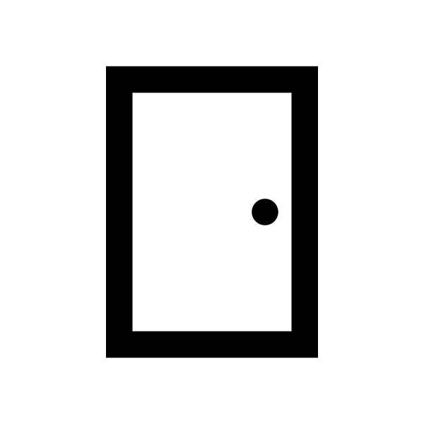 Door Closed Solid Vector