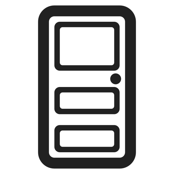 Door High Contrast Vector