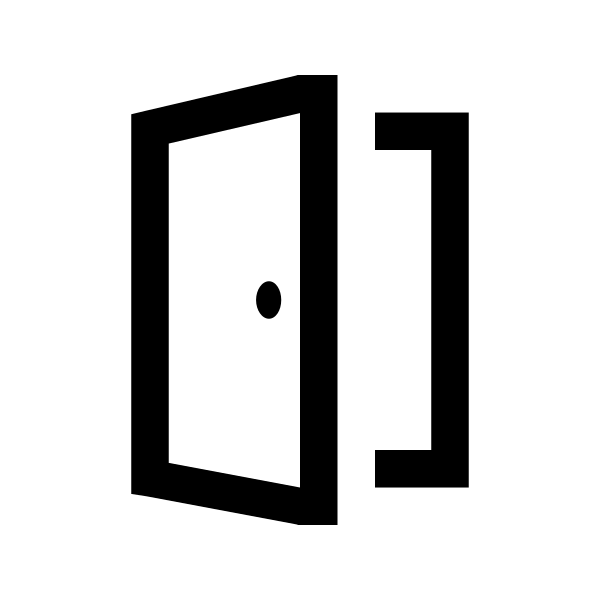 Door Open Solid Vector