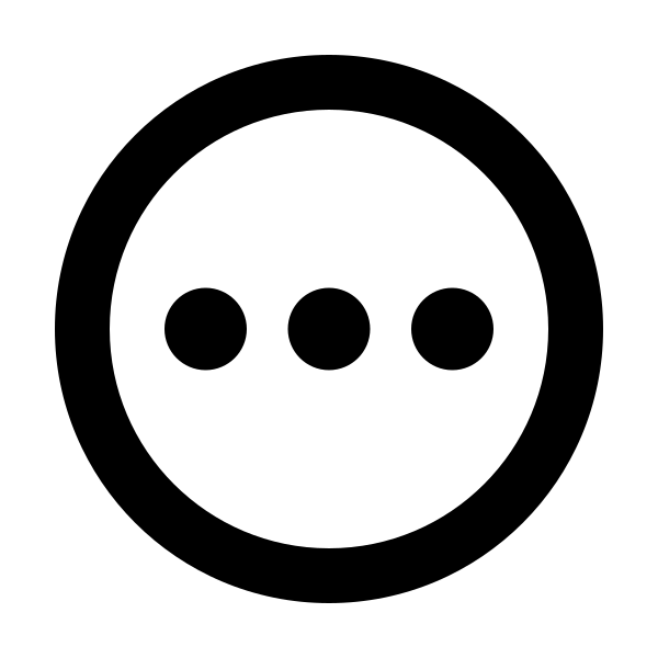 Dots Horizontal Circle Outline