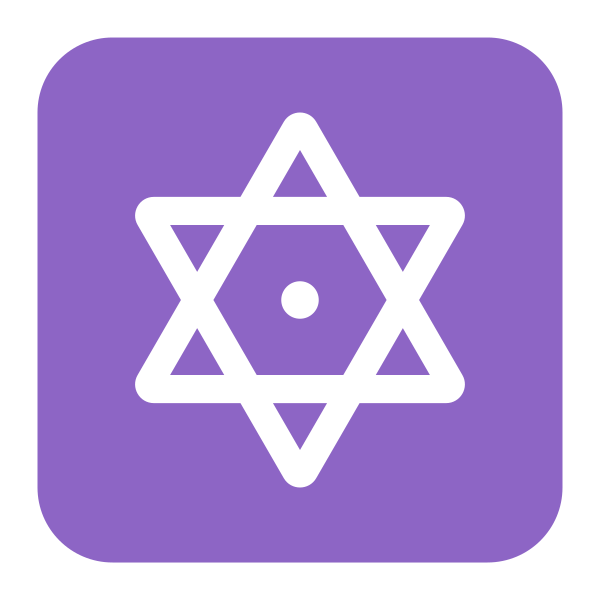 Dotted Six Pointed Star Flat Vector