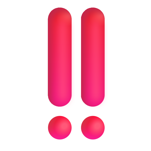 Double Exclamation Mark Color Vector