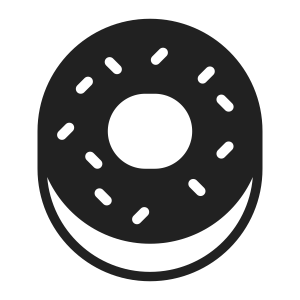 Doughnut High Contrast Vector