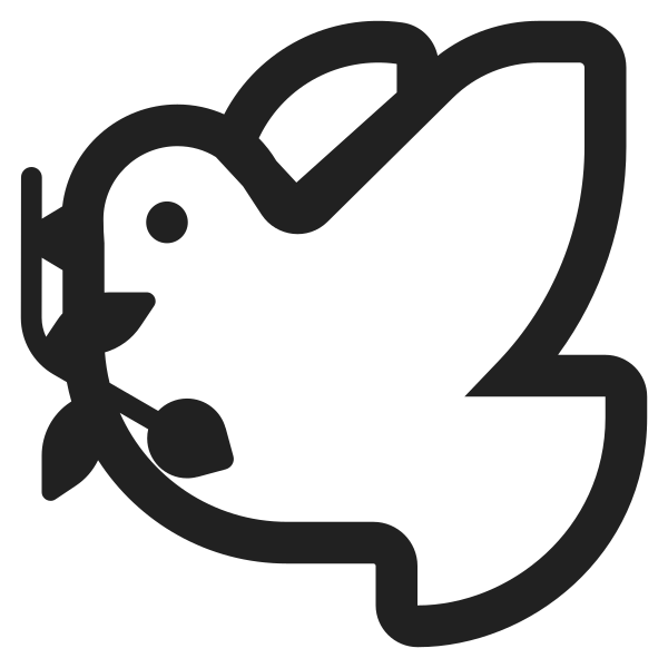 Dove High Contrast Vector