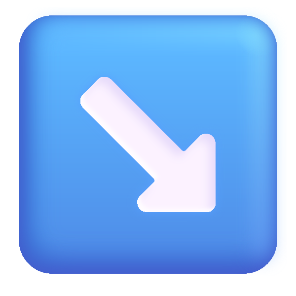 Down Right Arrow Color
