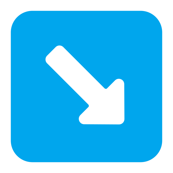 Down Right Arrow Flat