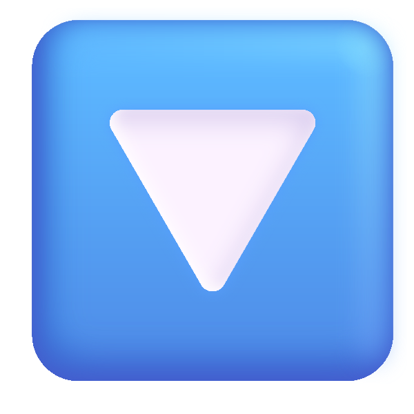 Downwards Button Color Vector