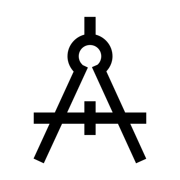 Drafting Compass Solid Vector