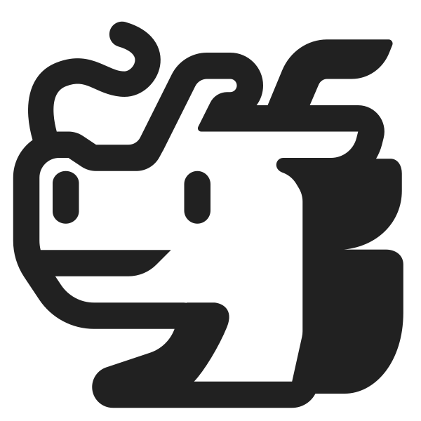 Dragon Face High Contrast Vector