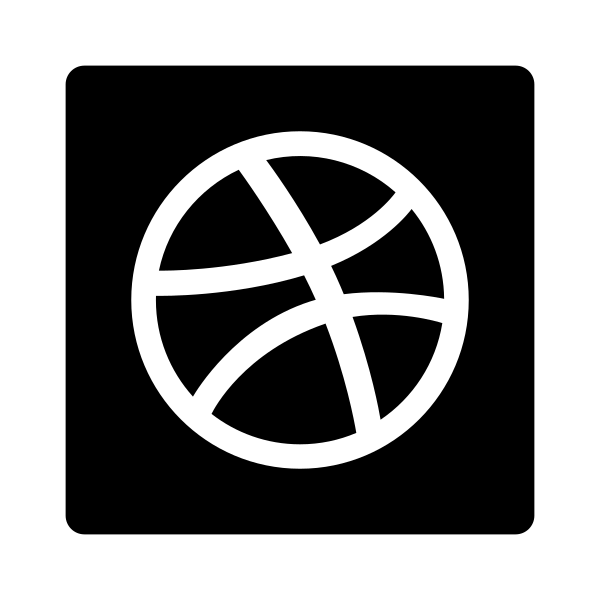 Dribbble Square Vector