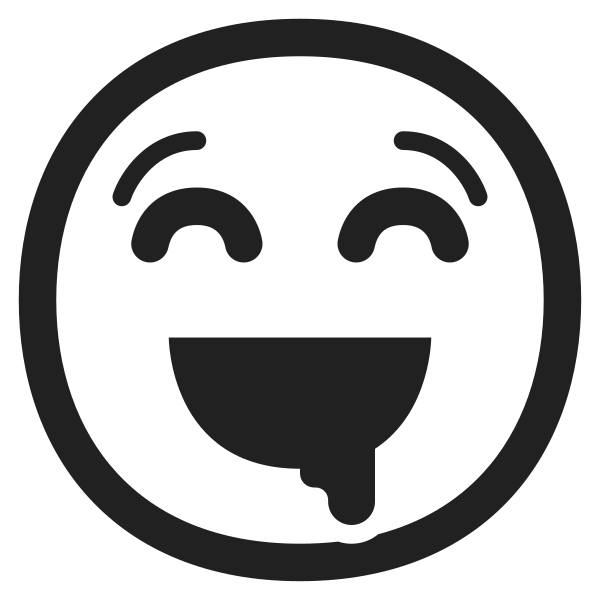 Drooling Face High Contrast Vector