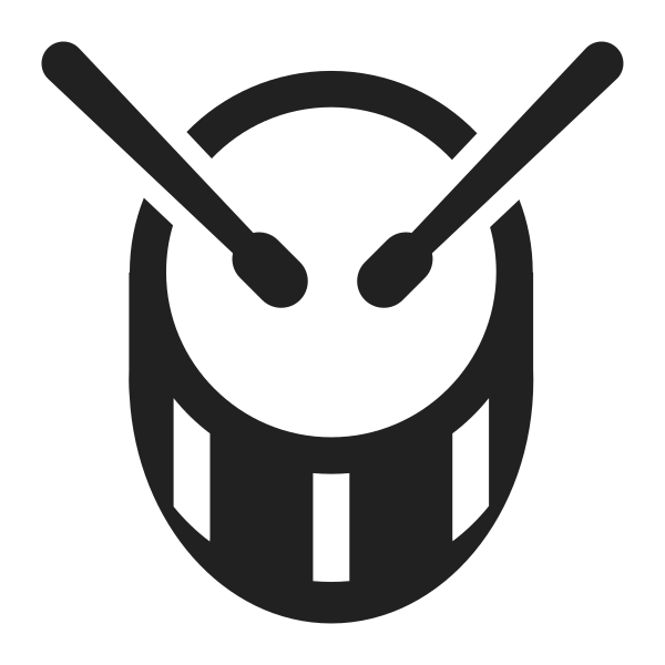 Drum High Contrast Vector