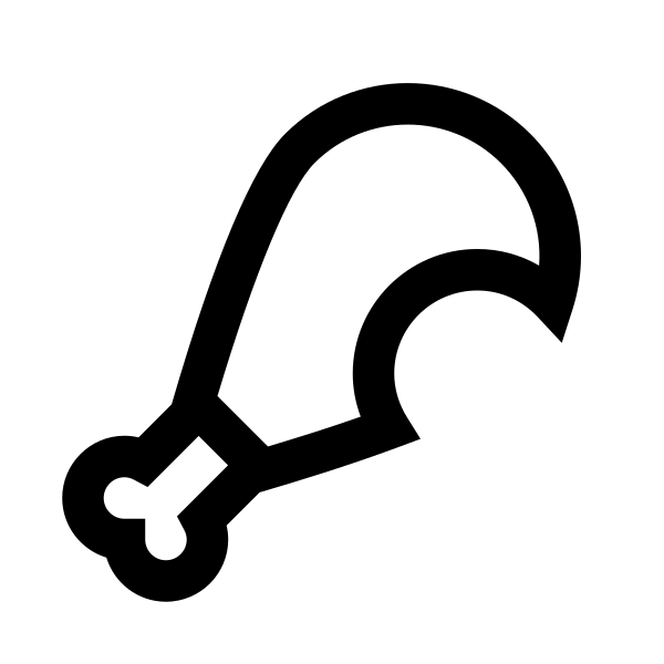 Drumstick Bite Solid Vector