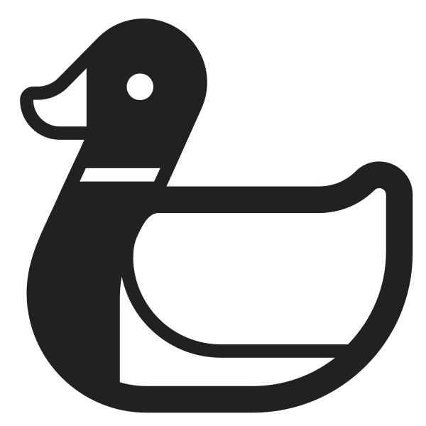 Duck High Contrast Vector