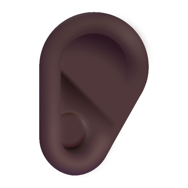 Ear Color Dark Vector
