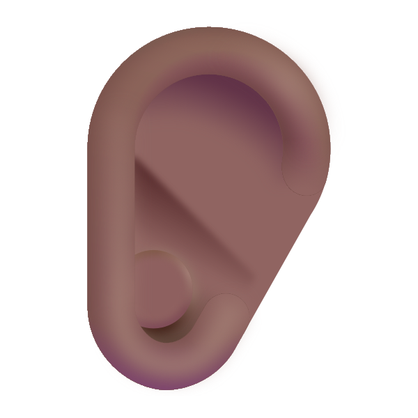 Ear Color Medium Dark Vector