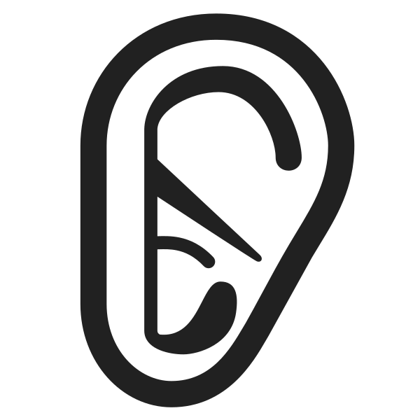 Ear High Contrast Default Vector