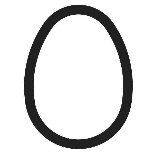 Egg High Contrast Vector