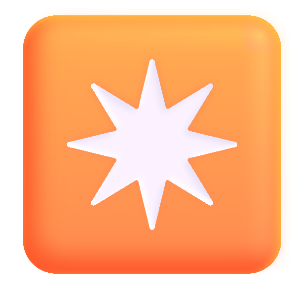 Eight Pointed Star Color Vector