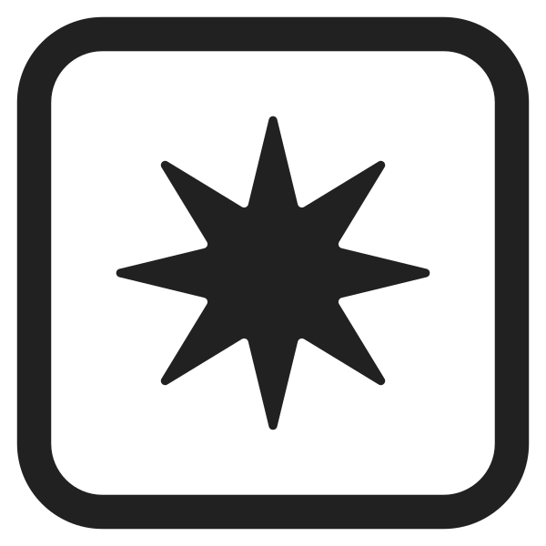 Eight Pointed Star High Contrast