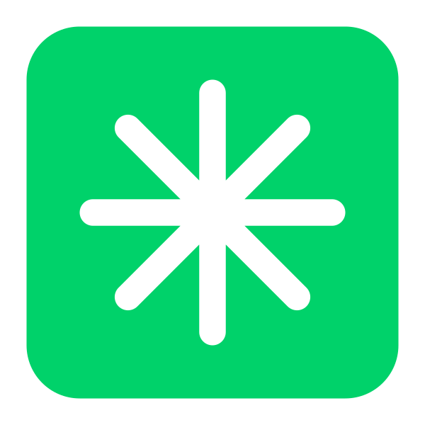 Eight Spoked Asterisk Flat Vector