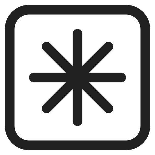 Eight Spoked Asterisk High Contrast