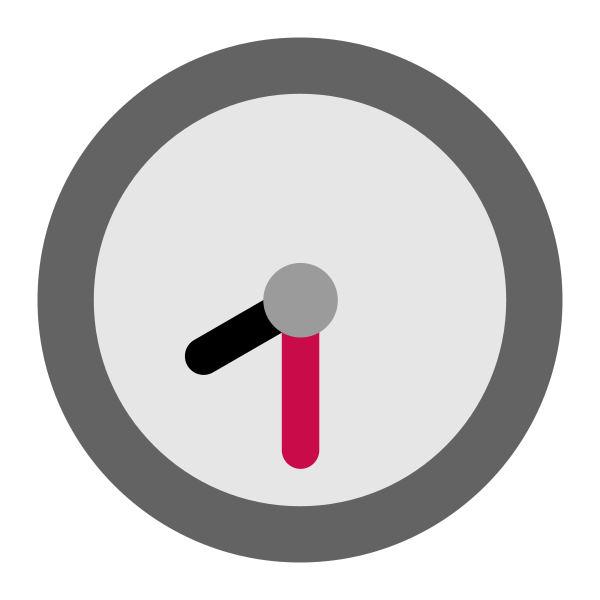 Eight Thirty Flat Vector