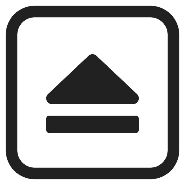 Eject Button High Contrast Vector