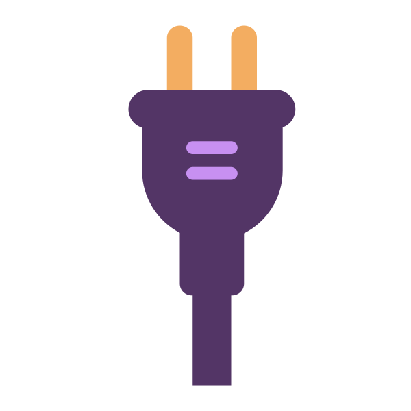 Electric Plug Flat Vector