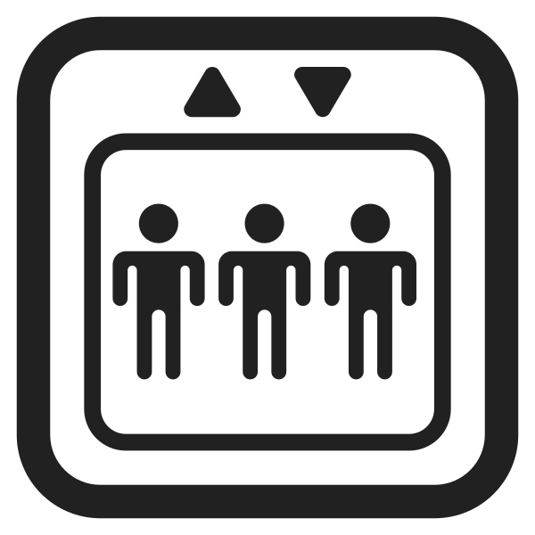 Elevator High Contrast Vector