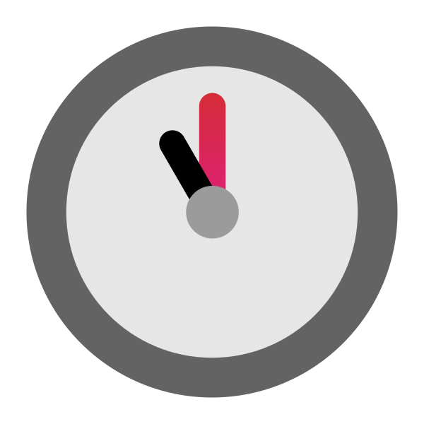 Eleven Oclock Flat Vector