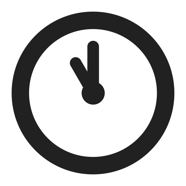 Eleven Oclock High Contrast Vector