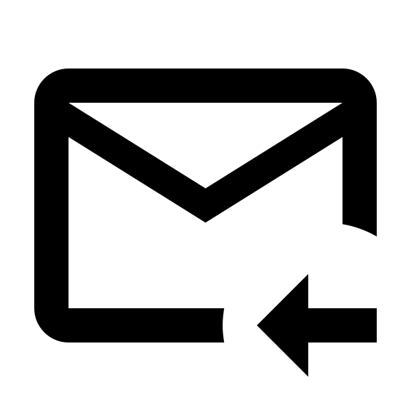 Email Arrow Left Outline