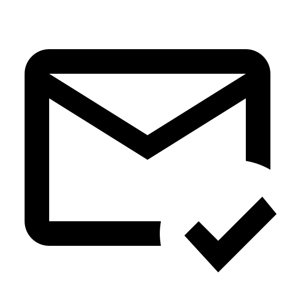 Email Check Outline