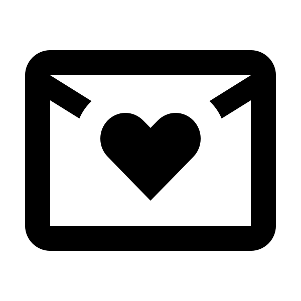 Email Heart Outline