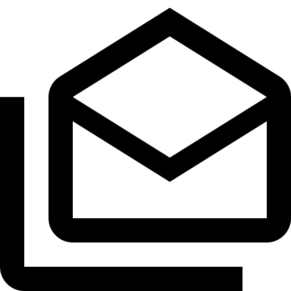 Email Open Multiple Outline