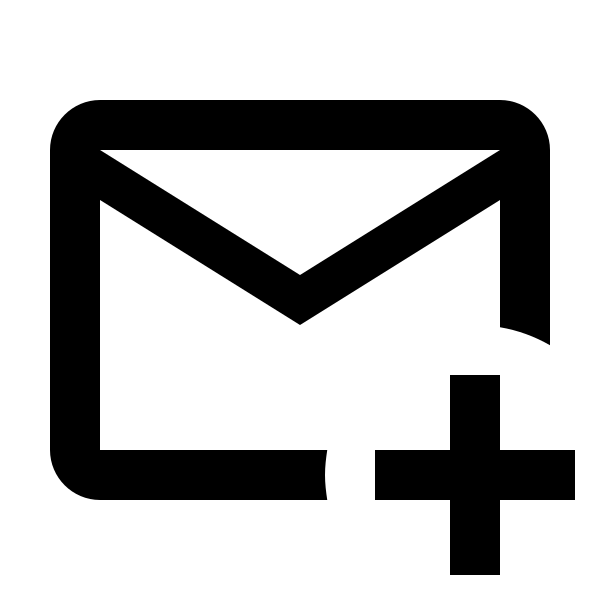 Email Plus Outline
