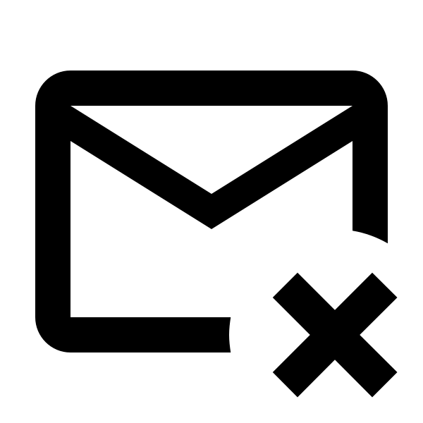 Email Remove Outline