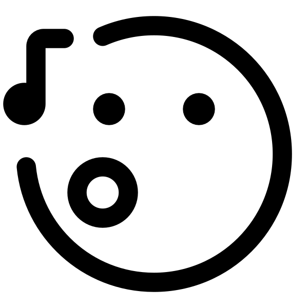 Emoji Sing Left Note