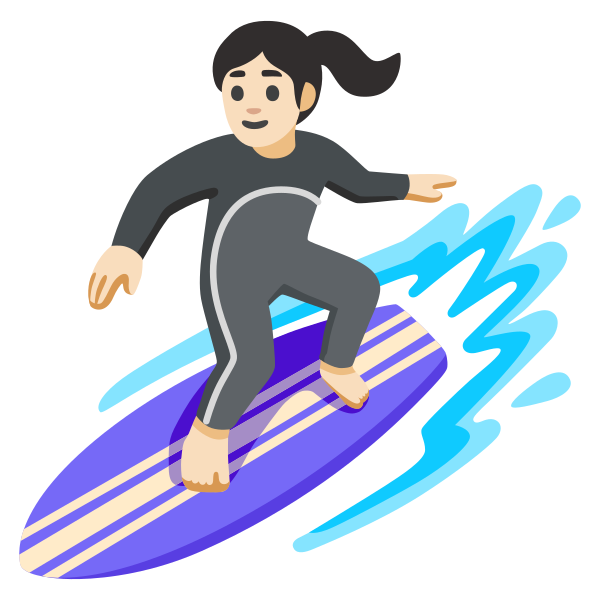 Emoji U1f3c4 1f3fb 200d 2640
