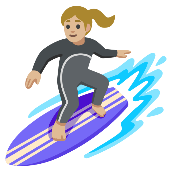 Emoji U1f3c4 1f3fc 200d 2640