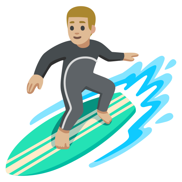 Emoji U1f3c4 1f3fc 200d 2642