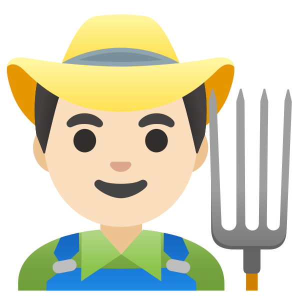 Emoji U1f468 1f3fb 200d 1f33e