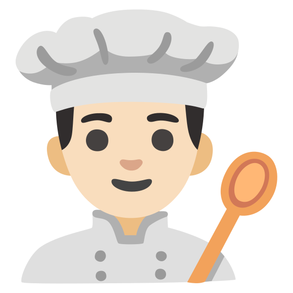 Emoji U1f468 1f3fb 200d 1f373
