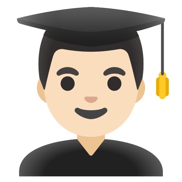 Emoji U1f468 1f3fb 200d 1f393