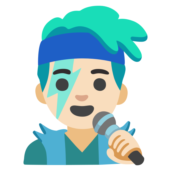 Emoji U1f468 1f3fb 200d 1f3a4