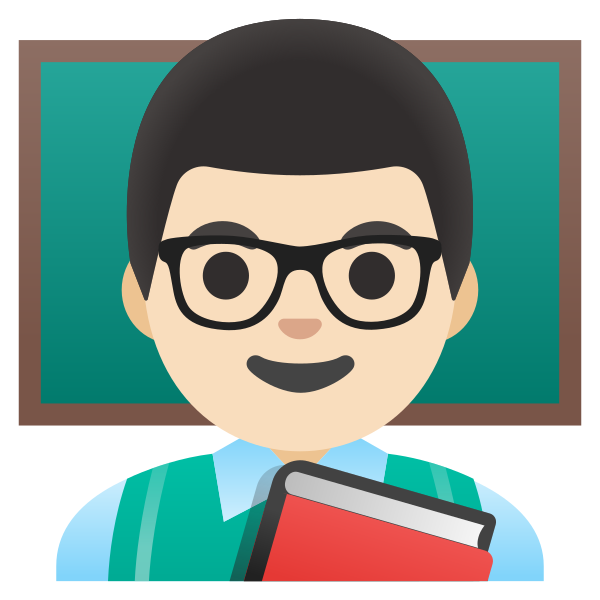 Emoji U1f468 1f3fb 200d 1f3eb